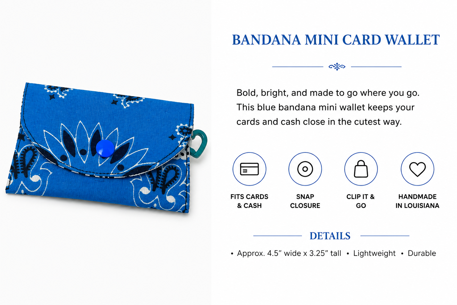 Bandanas & Bon Temps™ Mini Card Holder