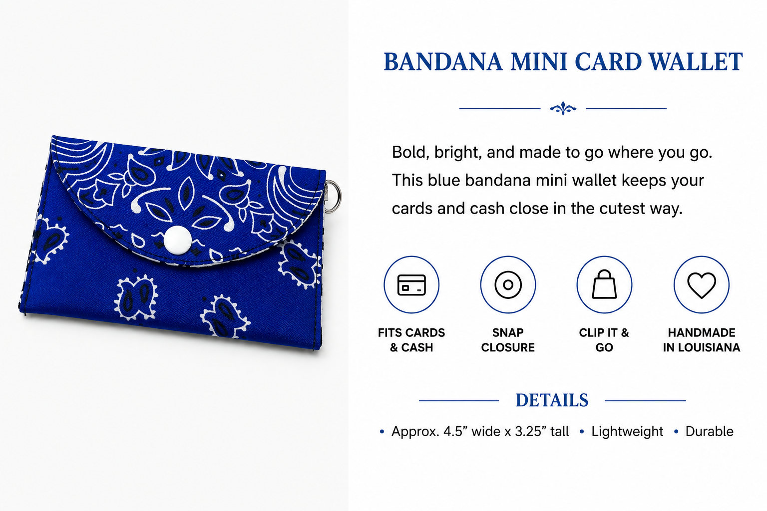 Bandanas & Bon Temps™ Mini Card Holder