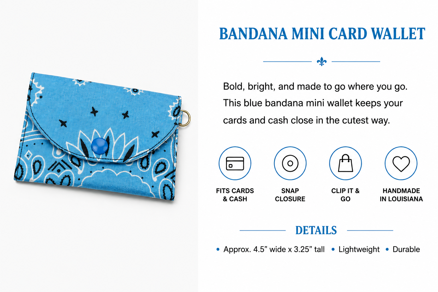 Bandanas & Bon Temps™ Mini Card Holder
