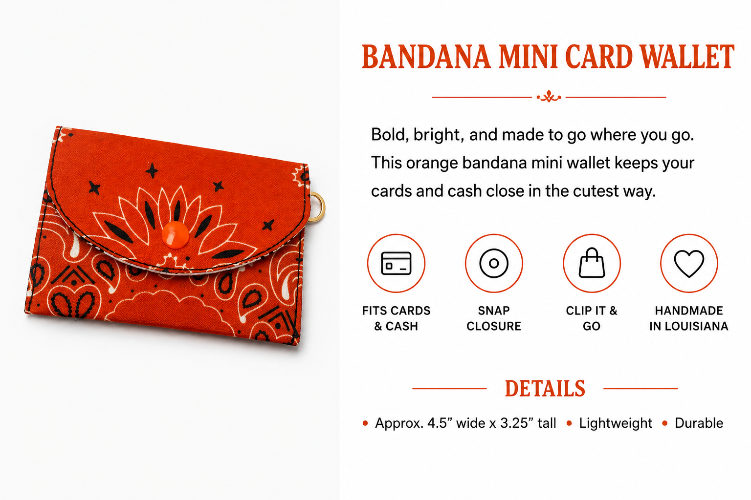 Bandanas & Bon Temps™ Mini Card Holder