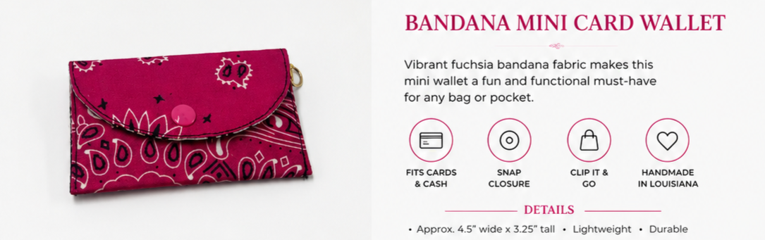 Bandanas & Bon Temps™ Mini Card Holder