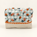 Peach Pickin' handmade peach print boxy bag