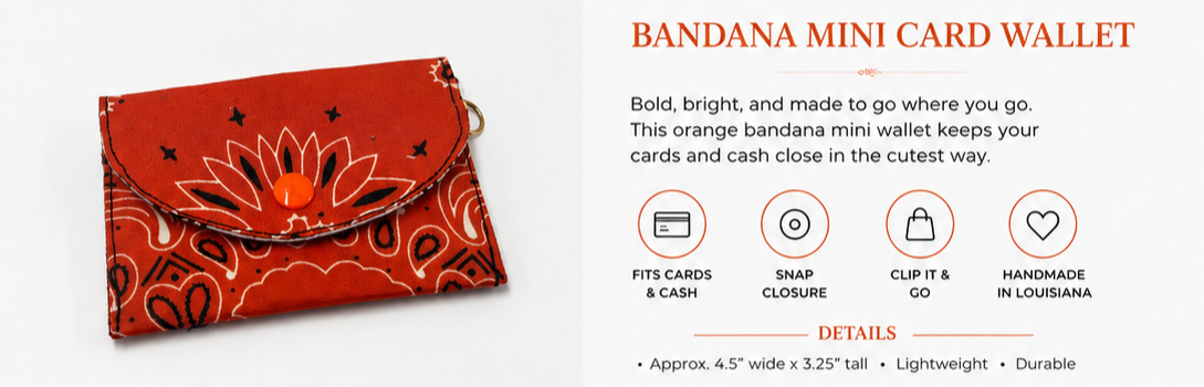 Bandanas & Bon Temps™ Mini Card Holder