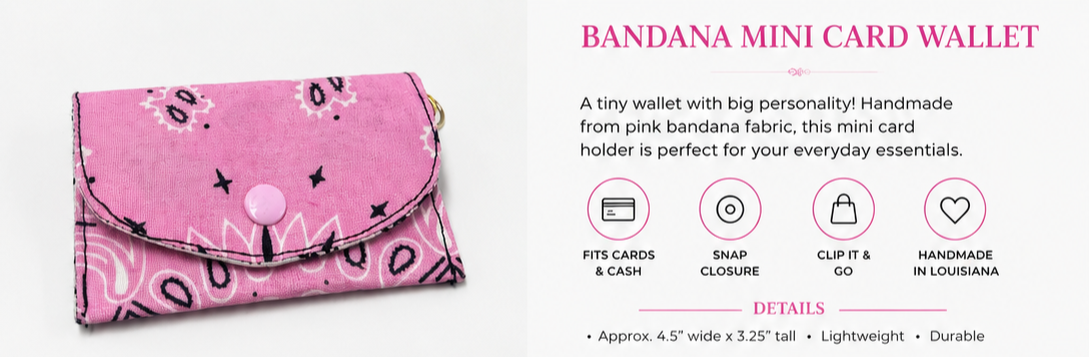 Bandanas & Bon Temps™ Mini Card Holder