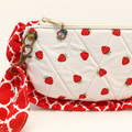 Berry Sweet strawberry ruffle crossbody bag handmade by Periwinkle